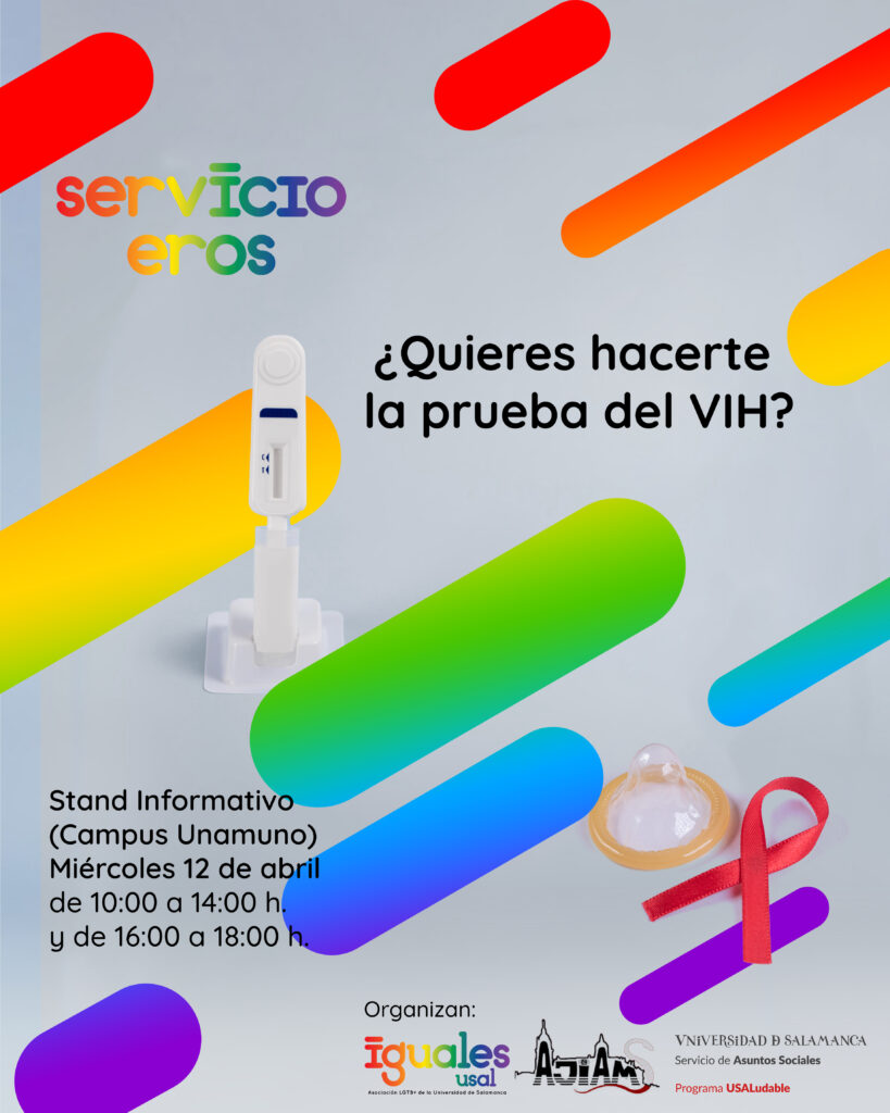 Pruebas rápidas del VIH el 12 de abril de 2023 en el Campus Miguel de Unamuno